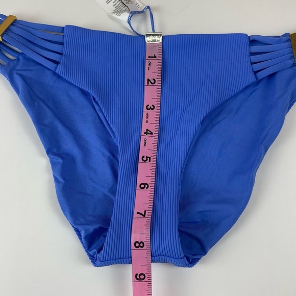 NEW Becca Rebecca Virtue Bikini Bottom Womens Small Blue Daniella Hipster NWOT - Picture 7 of 7